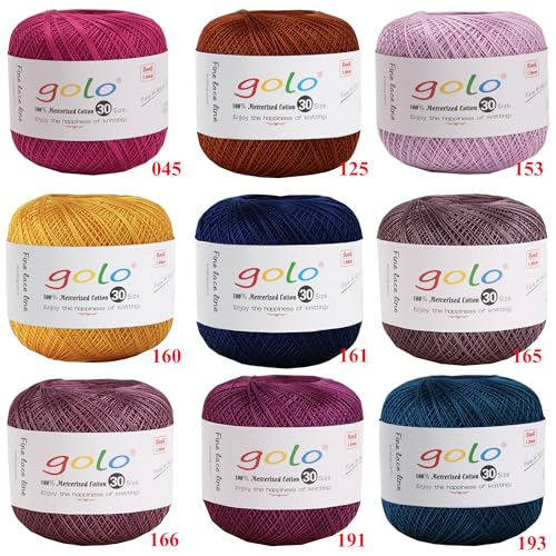 golo Crochet Yarns for Hand Knitting Tatting Yarn 045 - color: 045 Red