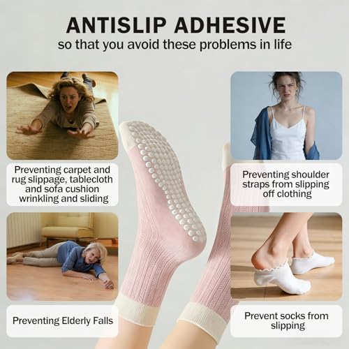 50ml White Sock Stop Glue, Washable Anti-Slip Coating for Socks | Water-based, latex-free coating adds washable, waterproof grip to socks, pet socks, mats and other fabrics. - color: white