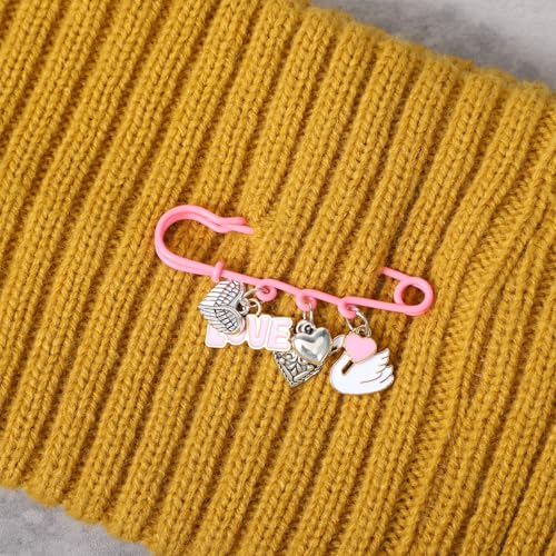 26pcs Safety Pin Brooch, Colorful Brooch Pins with Loops for Crafts