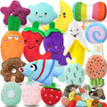 20-Pack Plush Squeaky Dog Toys for Small Dogs | 16 Plush Toys,4 Dog Bags,Built-In Squeakers,Keeps Dogs Busy,Boredom Relief - style: Charming Squeaky Dog Toys