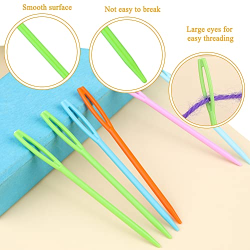 Yarn Needles Large Eye for Crochet Knitting Accessories Knitting Needles | Yarn Needles and Stitch Markers Plastic Sewing Needles Stitch Holders for Knitting Diy Handmade and Sewing - style: Style D