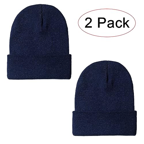 NPJY Unisex Beanie for Men and Women Knit Hat Winter Beanies | Warm-Keep & All-Size, Comfortable & Durable, Soft for Winter Weather - color: Blue