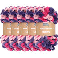 JubileeYarn Fun Finger Loops Yarn - 100g/Skein Jumbo Polyester - Diony - 5 Skeins - color: 120 Diony