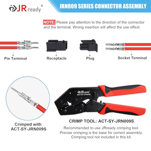 JRready Micro-Fit 3.0 2Pin Connector Kit MX 3.0 Dual Row 2 Circuits Receptacle Housing Plug 43020-0201/43025-0200 Molex Micro Wire Connector 3.0MM Pitch 20-24AWG Pins Sockets 20Sets ST6514 - color: 2 Pin