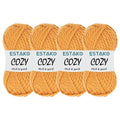 Estako Cozy Thick & Quick Yarn, 20% Wool 80% Acrylic, Mustard, 4-Pack | chunky, soft, hand knitting, blankets, crocheting, weight 6, 400 g, 260 yds, scarves, sweaters, hats - color: 52095 - Mustard, size: 4 Skeins