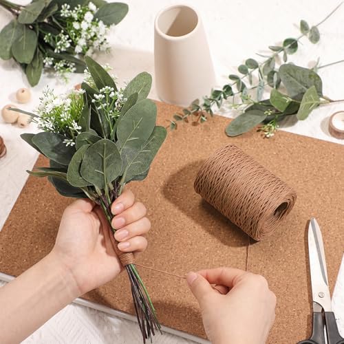 Syhood 673 Feet Floral Vine Bind Wire Rustic Craft Wire, Camel | For DIY Craft Wrapping, Flower Bouquets Garland Arrangements, , Christmas Wreath Making - color: Camel, size: 673 Feet