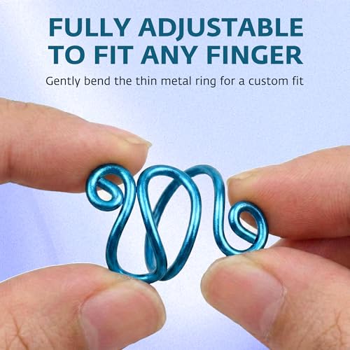 Crochet Tension Ring, Adjustable Crochet Ring for Finger, Works to Loop Yarn, Crochet Accessories, Crochet Supplies, Crochet Hooks, Gift, Resizeable, 1 Count (Blue) - color: Blue