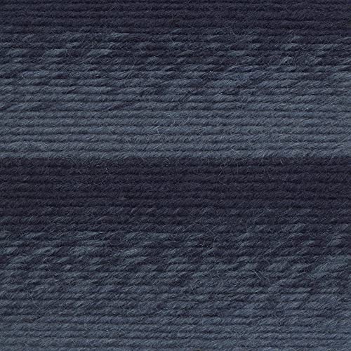 Lion Brand Yarn, Scarfie Chunky Crochet Yarn, Denim/Navy, Blue, 3 Pack | Bulky Acrylic Wool Blend Knit & Crochet Fiber for Self-Striping Scarves, Colorful Cardigans, Chunky Blankets, Hats - color: Denim/Navy, size: 3 Pack