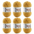 Skinny Chenille Yarn for Crocheting and Knitting, 6 Pack of 50g/158yds - 948yd Total, Soft Fluffy Yarn for Crochet Amigurum & Baby Blankets, Thin Chenille #2 Plush Crochet Yarn (6, Turmeric) - color: Turmeric