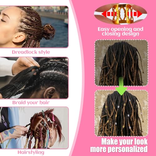 kgxulr Dreadlock Crochet Hooks, 250PCS Crochet Needles for Hair, Latch Hook | Crochet Needle for Locs, Small Crochet Hooks for Hair, Loc Crochet Needle for Hair Braiding, MultipleSizes Hair Locking Tool - size: 250 PCS