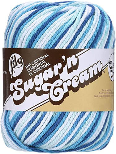 Lily Sugar'N Cream Super Size Hippi Yarn - 6 Pack of 85g/3oz - Cotton - 4 Medium (Worsted) - 150 Yards - Knitting/Crochet - color: Hippi, size: 6 Pack, style: Sugar'N Cream Super Size