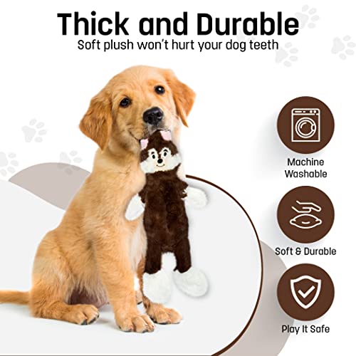 FGA MARKETPLACE Fox Flat NO Stuffing NO Squeak Plush Dog Toy, Funny Style Will Entertain Your Pet for Hours, Recommended for Small and Medium Dog 21 INCH Long - color: FOX