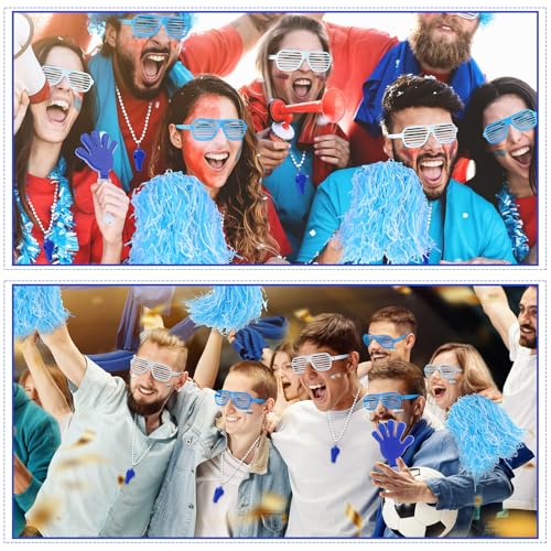 Realspring 148 Pcs Team Spirit Accessories for Sport Events - color: Blue White