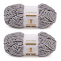 Crafted By Catherine Blanket Solid Yarn - 2 Pack (213 Yards Each Skein), Grey, Gauge 6 Super Bulky - color: Grey, size: 10.5 oz/ 2 Pack