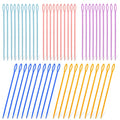 Lunarm Plastic Needles 50pcs Yarn Needles Plastic Large Eye 5.91inch/15cm | Embroidery Sewing Needles Easy Thread, Fine Motor Skills, Yarn Craft DIY Sewing, Handmade Weaving Crocheting Knitting - size: 5.91 inches