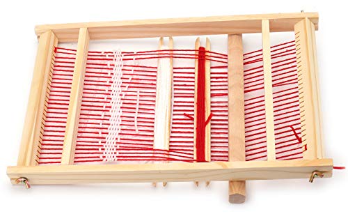 Yesland Multi-Craft Weaving Loom - Wooden Loom Large Frame Handcraft for Kids and Beginners -15.6 x 9.7 x 1.2 Inches (Pack of 2) - size: 15.6 x 9.75 x 1.25 inches (Pack of 2)