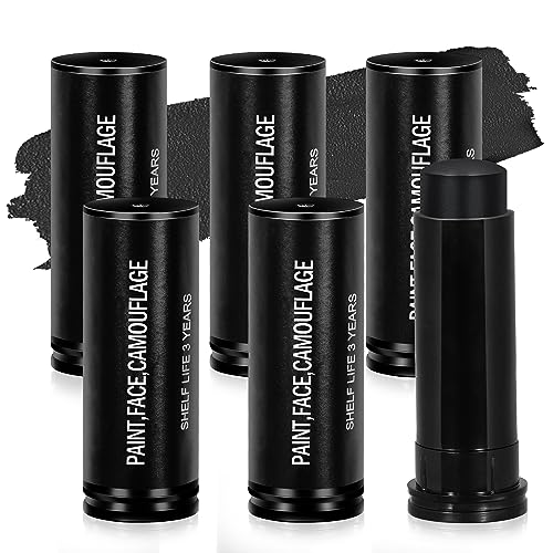 VISRIE 6-Pack Baseball Stick Sports Eye Black, Football Face Paint Eyeblack Outdoor Sports Eye Black for Baseball Softball Lacrosse Anti Glare Sun and Stadium Light Halloween Cosplay Costume Parties