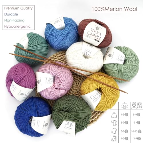 Premium 4-ply Australian Merino Ultra-fine 100% Wool Yarn, 4pcs=200g/7oz,Soft, Itch-Free, Warm and Comfortable for Knitting and Crocheting,Perfect for Sweater, Scarf, Shawl, etc (8#Military Green) - color: 8#Military Green