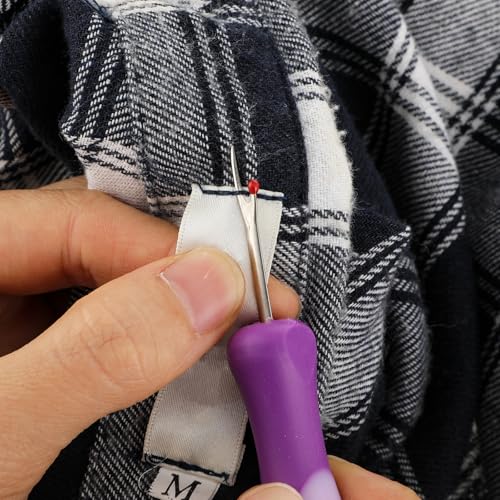 Giantree 2 PCS Sewing Seam Rippers, Sewing Seam Thread Removers Stitch Rippers Handy Unpicker Ergonomic Grip Thread Stitch Remover Tool for Sewing Crafting Knitting Embroidery(Purple+Green)