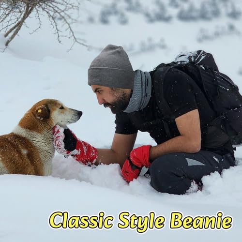 NPQQUAN 3 Packs Unisex Beanie Hats for Men Women Winter Knit Beanies | Mens and Womens,Great Stretch Knit,Thick Warm Comfort Beanies,Outdoor Sports including Skiing Running Camping - color: Black+white+beige