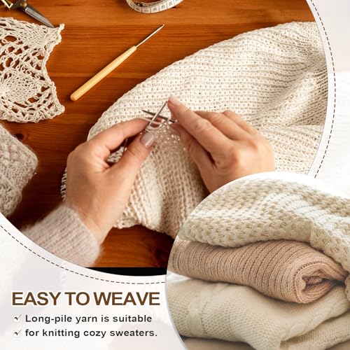 PATIKIL Wool Acrylic Blend Long Pile Yarn 2 Skeins Mohair Yarn Lace Weight for Crocheting Knitting Gloves Hats Socks Scarves, Sea Blue - color: Sea Blue