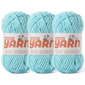 3 Pack Azure Chunky Chenille Yarn for Crocheting, Baby Yarn for Crocheting Soft Blanket/Amigurumi, 300g (262yds) Super Bulky Fluffy Velvet Knitting/Crochet Yarn - color: 3 Azure