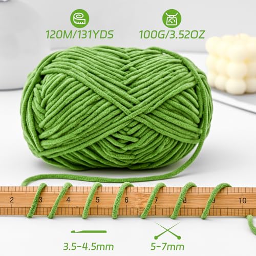 3 Black Soft Chenille Yarn for Crocheting, Fluffy Chunky Crochet Yarn for Baby Blanket, (10.58oz/393yds) Fuzzy Velvet Yarn for Amigurumi&DIY Puzzle、Crafts、Scarf - color: 3 Black