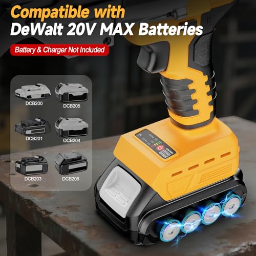Cordless Metal Shears Compatible with DeWalt 20V Max Batteries | (Tool Only,No Battery)Brushless Motor 400Nm Torque, 14GA Steel Cutter, 360° Rotating Head, LED Light, Multi-Material Cutting