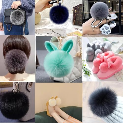 MIUPOO Craft Pom Pom Balls,Large Poms Costume Accessory, Pom pom Balls for Arts and DIY Creative Crafts Decorations,3 Inches,20 Pieces,Lake Blue. - style: Lake blue