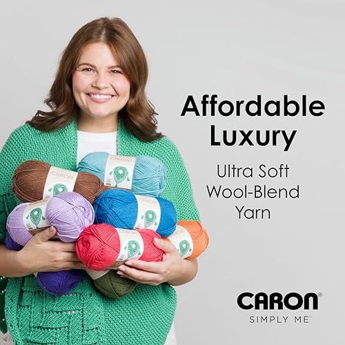 Caron Simply Me Citrine Yarn - 2 Pack of 200g / 7oz - 62% Acrylic 20% Nylon 18% Wool - #5 Bulky - 246Yards - Knitting/Crochet - color: CITRINE
