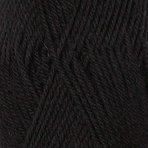 100% Superwash Wool Yarn 3 Skeins 150g DK Weight Knitting Crochet Black | Sourced from Peru for breathable warmth and 327yd total length per 150g pack ideal for soft baby garments hats and sweater - color: Black