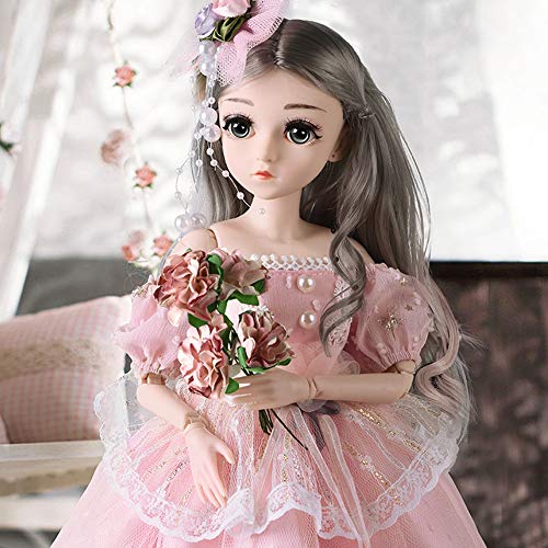 UCanaan BJD Dolls 1/4 SD Smart Doll 18 Inch 18 Ball Jointed Doll DIY Toys with Full Set Clothes Shoes Wig Makeup, Best Gitfs for Girls Christmas Birthday - color: Teresa