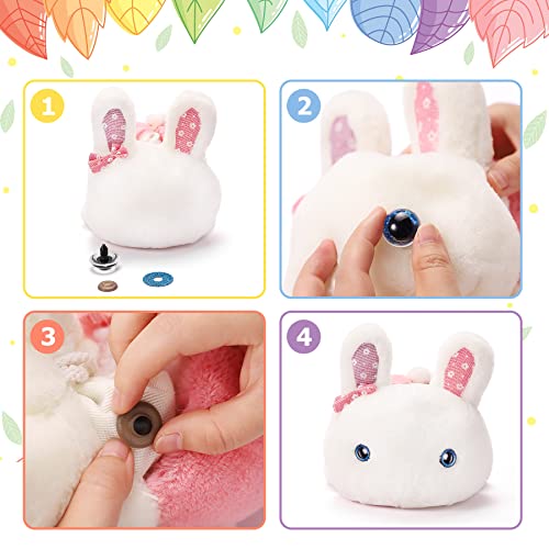 160pcs Large Safety Eyes for Amigurumi Glitter Eye for Stuffed Animals for DIY Dolls Puppets Bear Crafts Animals Amigurumi Making Supplies(Colorful A) - color: Colorful A