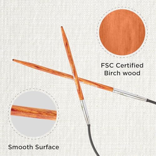 KnitPro Dreamz Fixed Circular Needles 10" (25cm) | US Size 1 (2.25mm) - color: Orange Lily, size: US 1 (2.25mm)