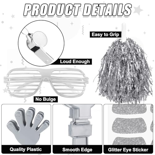 Realspring 148 Pcs Team Spirit Accessories for Sport Events - color: Silver