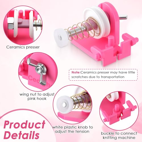Circular Knitting Machine Tensioner, 2 Pack,Style 1 | Compatible with Sentro 22 32 40 48 Needle Machines, Removable Yarn Tensioner Adapters - style: Style 1