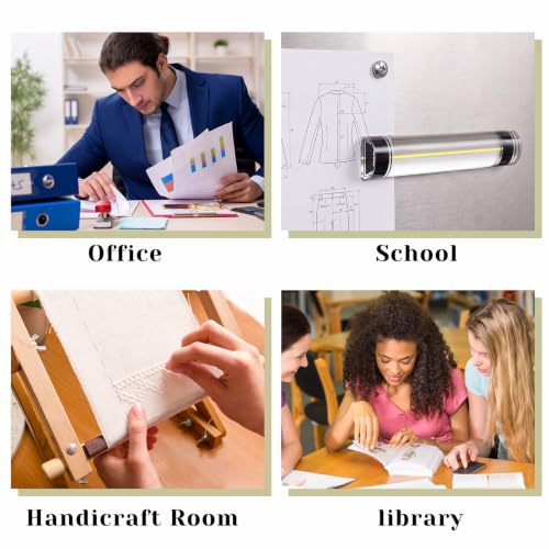 1Pcs Magnifying Ruler with Guiding Line and Magnet, 6", Yellow Line - color: Yellow Line