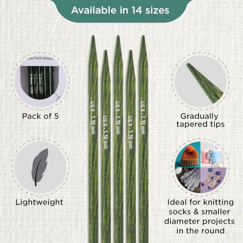 KnitPro Dreamz Double Pointed Needles 8" (20cm) | US Size 9 (5.5mm) - size: US 9 (5.50mm)