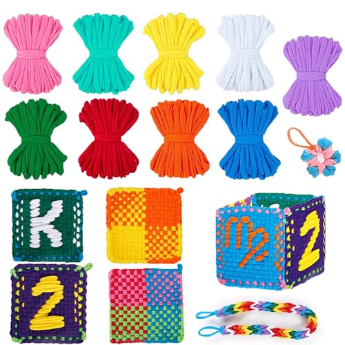 504 PCS Weaving Loom Loops Refill for 6-12 Inch Potholder Loom kit Toys - color: Colorful Loop Refills