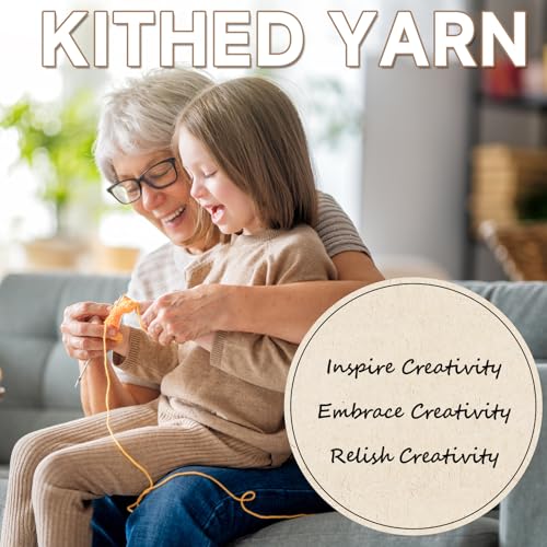 Cotton Chainette Yarn,4 Medium (Worsted)-10oz,3 Pack,Knitting Yarn for Beginners,Thicker for Crocheting and Knitting (02 Beige) - color: 02 Beige