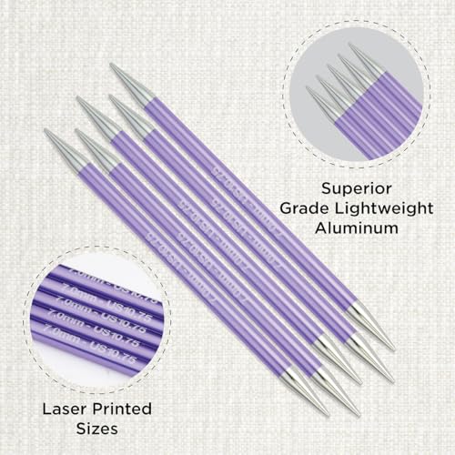 KnitPro Zing Double Pointed Needles 6" (15cm) | US Size 10.75 (7mm) - size: US 10.75 (7mm)