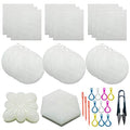 Allazone 52 PCS Mesh Plastic Canvas Sheets 4 Shapes Plastic Canvas for DIY Crafts Embroidery Cross Stitch, Acrylic Yarn Crafting, Knit and Crochet Projects - color: 52 PCS - 4 Shapes
