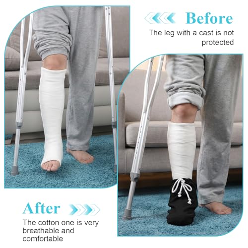 2 Pcs Cast Sock, Cast Cover for Foot, Leg Casts Cover Casts Sock Covers for Foot, Adjustable Drawstring Foots Castss Covers for Men and Women
