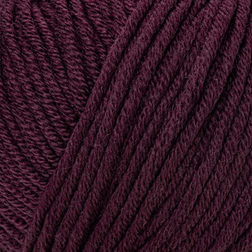 Estako Wool 98 100% Soft Superwash Merino Wool Worsted Weight Yarn, Brown | 1.76 oz, 98 yds, cyc 4 medium, aran, machine washable, 5 mm needles, 6 mm hook, 20 sts gauge, crocheting, sweaters - color: 6362 - Brown, size: 1 Skein