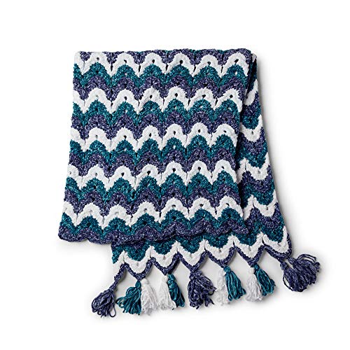 Bernat Velvet Yarn, Softened Blue (Pack of 2) - color: Softned Blue, size: 2 Pack, style: Velvet