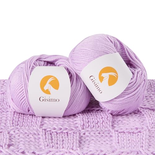 Merino Wool Yarn for Knitting & Crocheting - 35% Wool, 65% Acrylic - color: Purple, size: 2 Ball