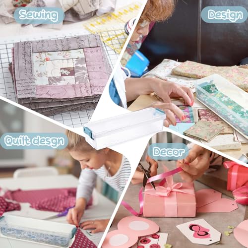 Tioncy 6 Pcs 13 x 4 x 3 in Fabric Strip Case, Blue | Jelly Cotton Fabric Patchwork Roll Storage Case Bulletin Board Border Storage Sewing Cloth Box for Cloth Strips Art Craft - color: Blue, size: 13 x 4 x 3 in