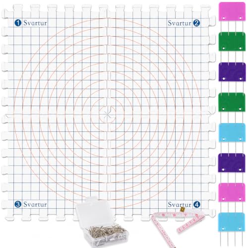 Svartur Blocking Mats for Knitting, 4-Pack with Grid and Circle Markings - color: White-4Pack