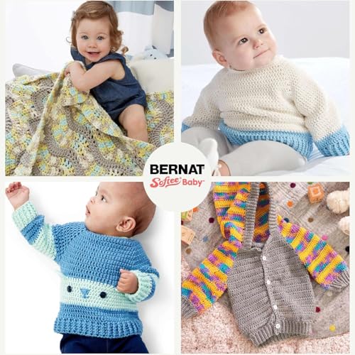 Bernat Softee Baby Yarn, 5 oz, Gauge 3 Light, Grass Green - color: Grass Green, size: 1 Pack, style: Softee Baby