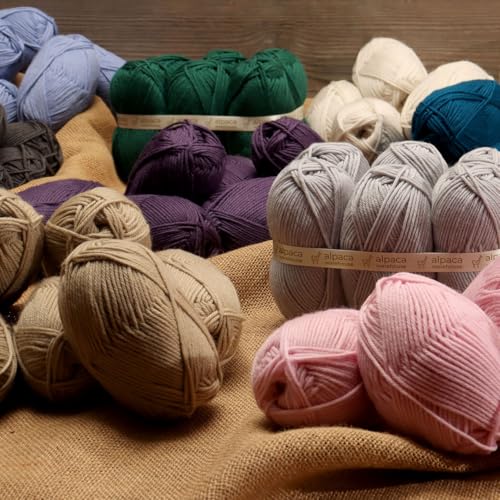 100% Superwash Wool Yarn 6 Skeins 300g DK Weight Knitting Crochet Baby Pink | Sourced from Peru for breathable warmth and 654yd total length per 300g pack ideal for soft baby garments hats and sweaters - color: Baby Pink